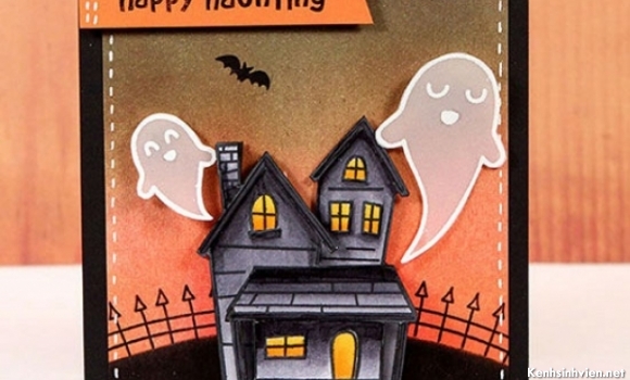 Cách làm thiệp ngôi nhà ma ám ngày Halloween | Kênh Sinh Viên